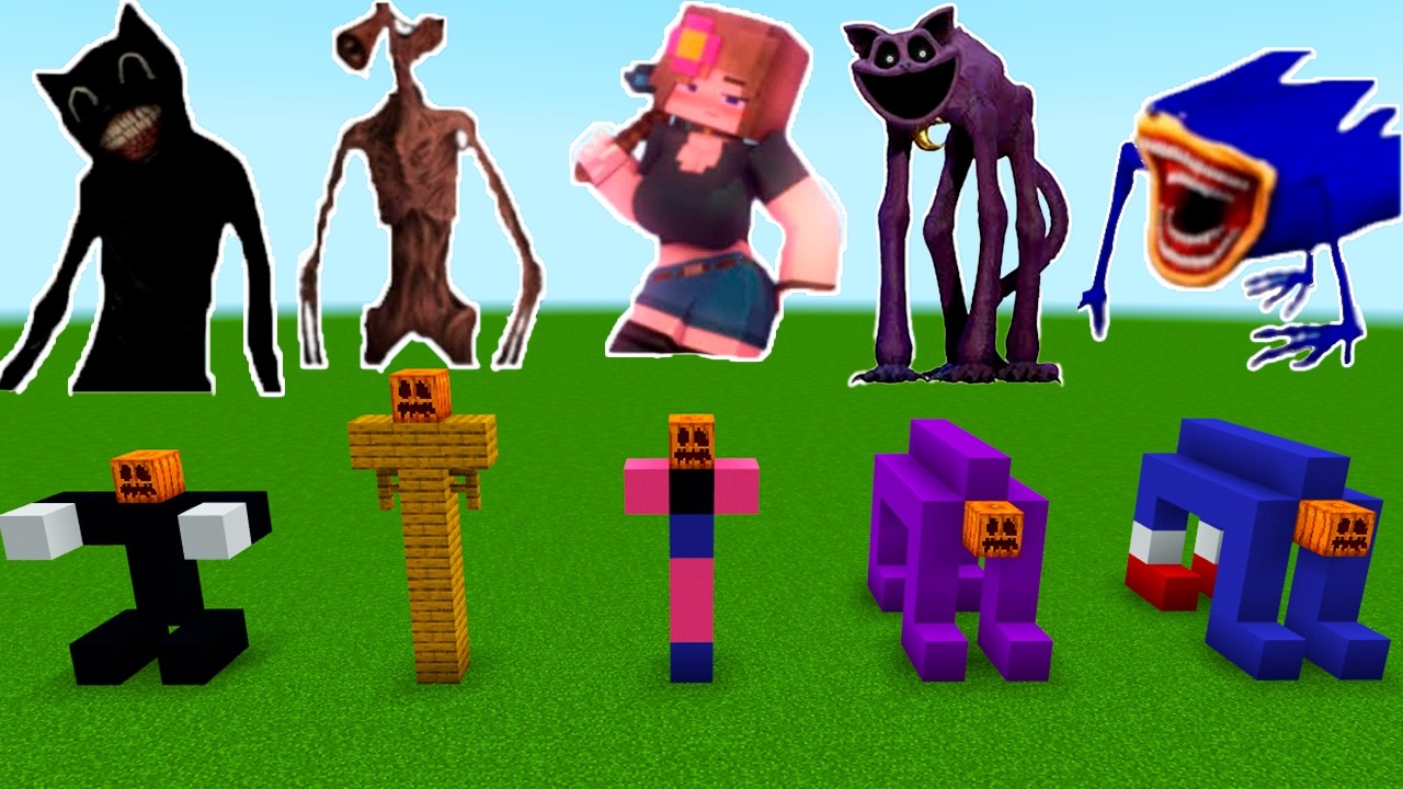 NEVER SPAWN the Cartoon Cat SirenHead Jenny Dweller CatNap Shin Sonic in Minecraft PE