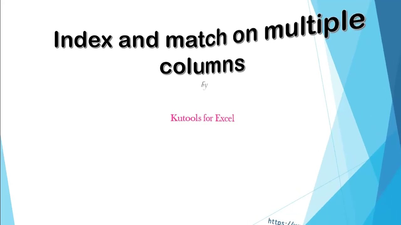 Index A Value By Matching Multiple Columns In Excel