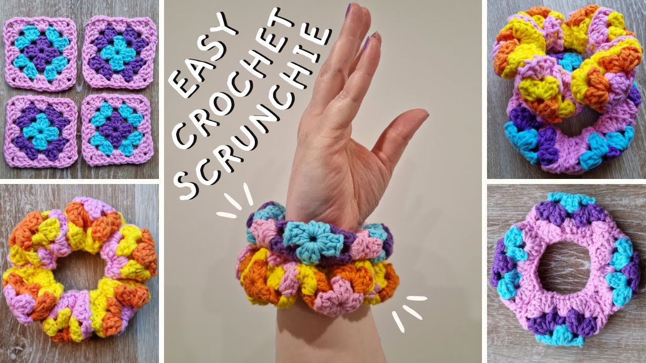 Granny Square Scrunchie | A Fun Crochet Tutorial