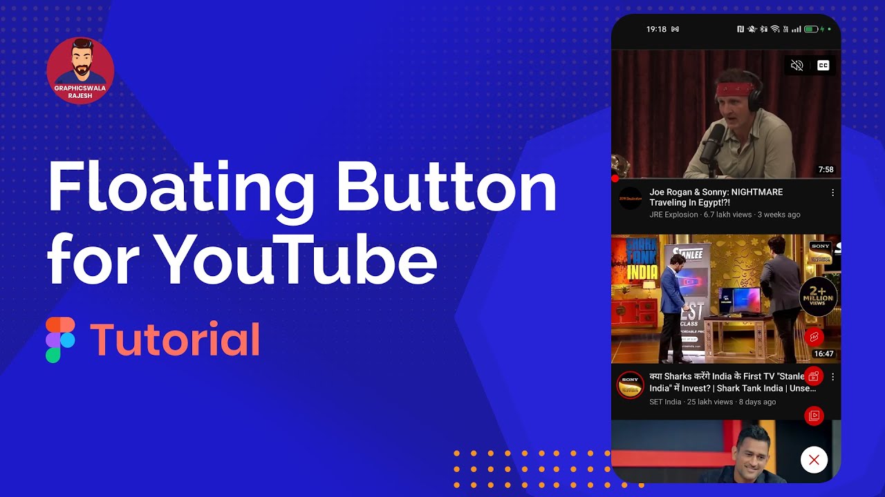 How to make Floating Button for youtube in Figma | Youtube UI Design | UI Animation