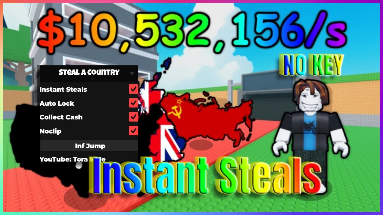 Roblox  Steal a Country 🌎 Script - Instant Steals , Auto Lock , Noclip , More (NO KEY!!)