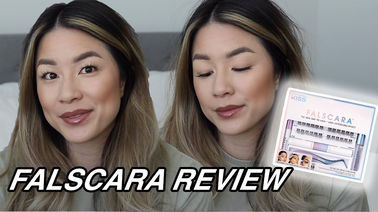 KISS FALSCARA FIRST IMPRESSIONS + WEAR TEST | diy lash extensions at home
