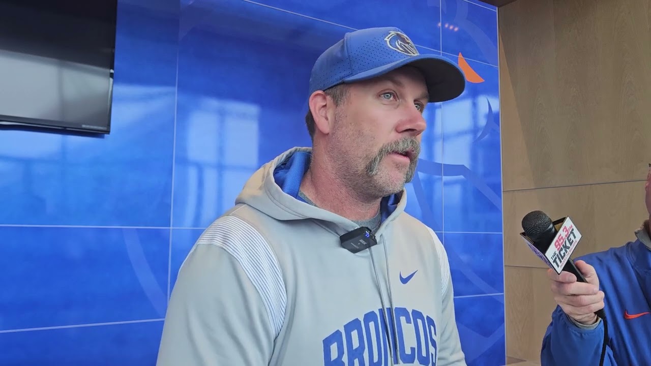 Boise State's offensive line coach Tim Keane spoke to the media ahead of Friday's MWCC game