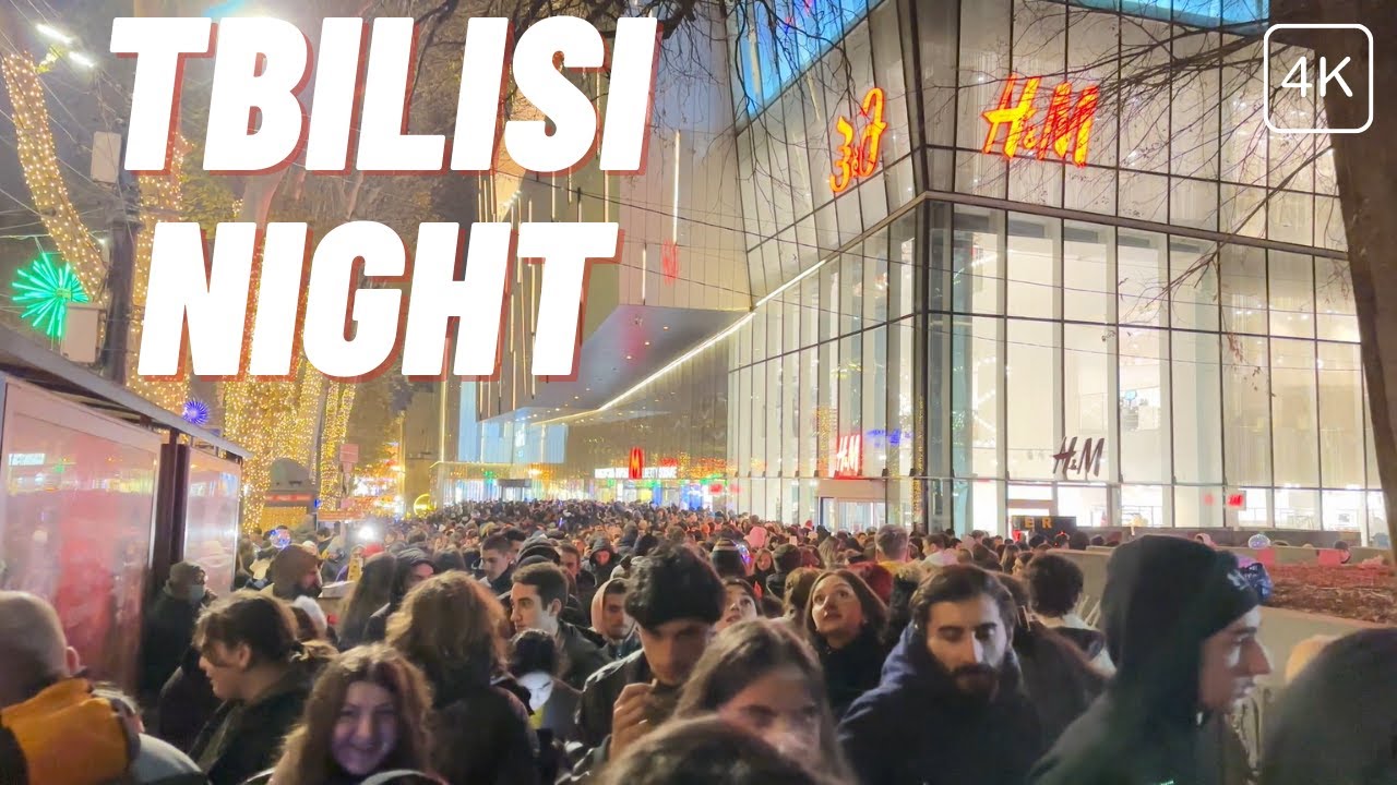 【4K】Night Walk in Tbilisi