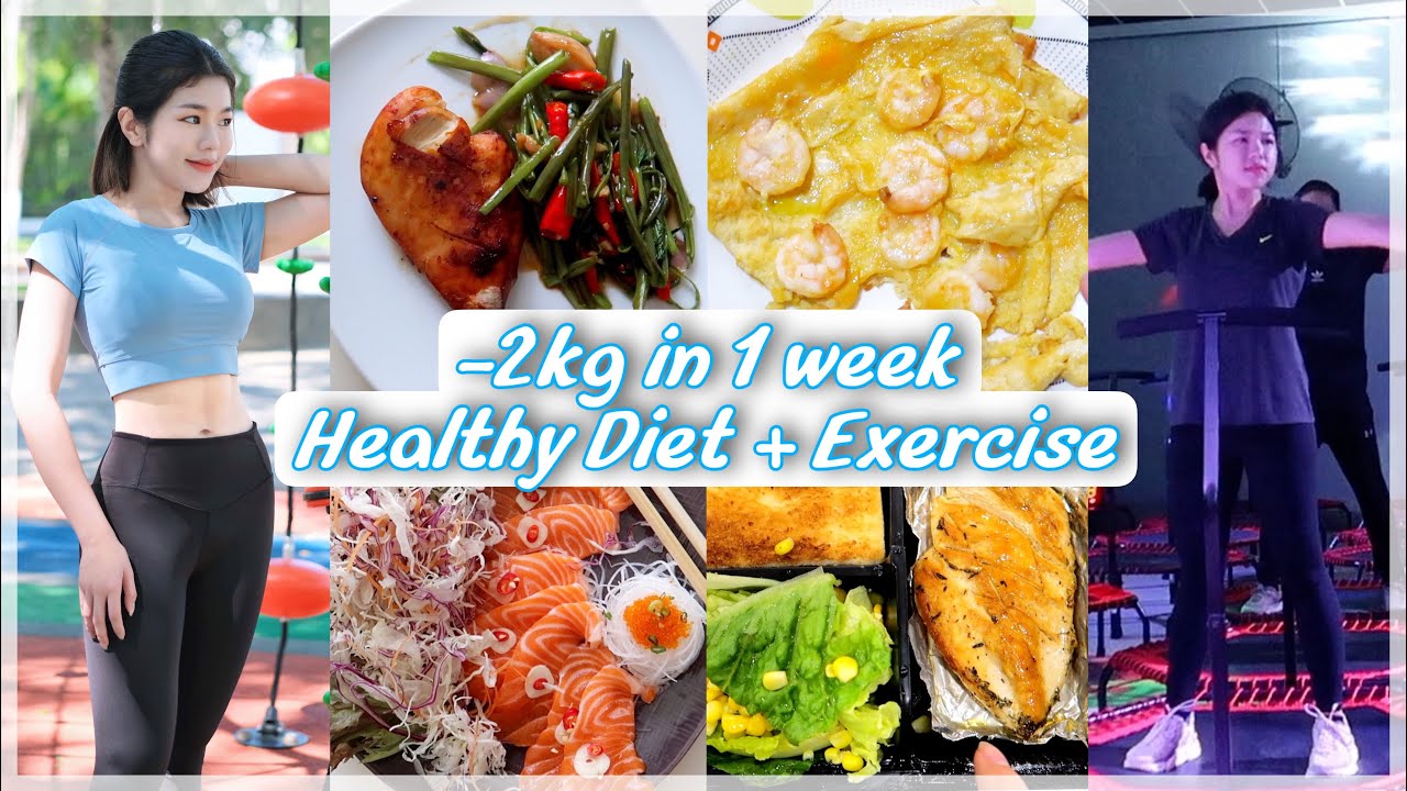 Lose 2kg In a Week Healthy Diet + Exercise | What I eat in a week | Sreynea ស្រីនា