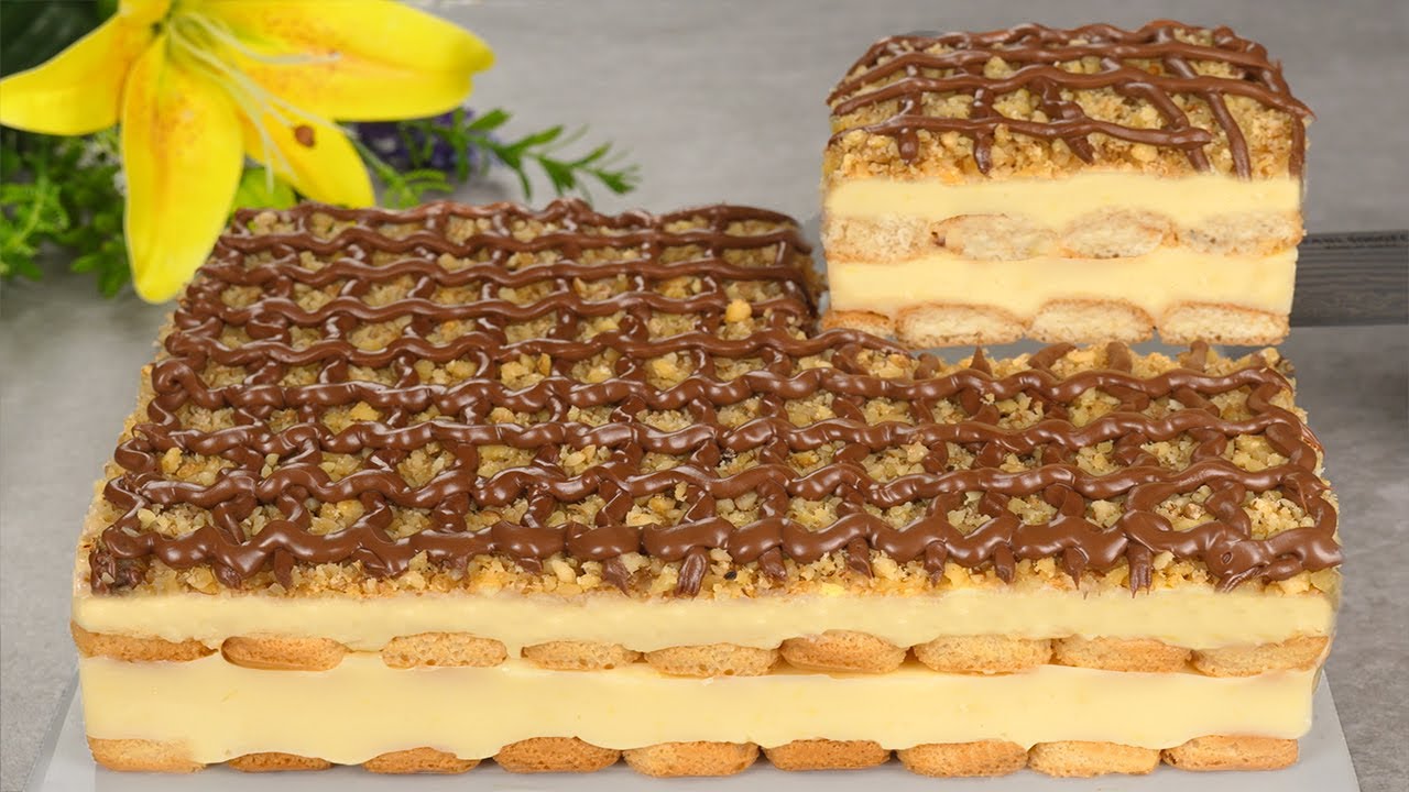 Самый знаменитый летний торт, который тает во рту! Без духовки! Вкусный торт за 15 минут 🍋