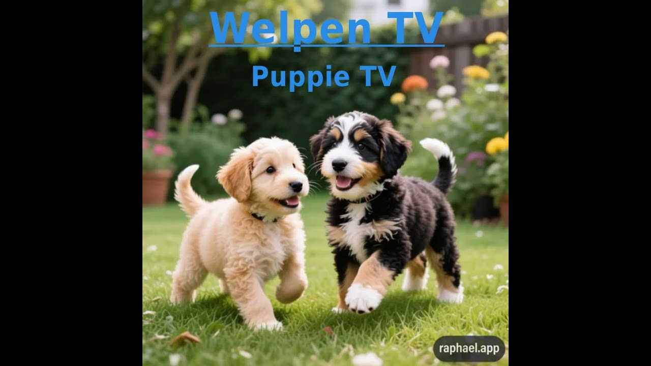 Tag 5 Welpen TV  , Day 5 Puppie TV Bernedoodle Puppies