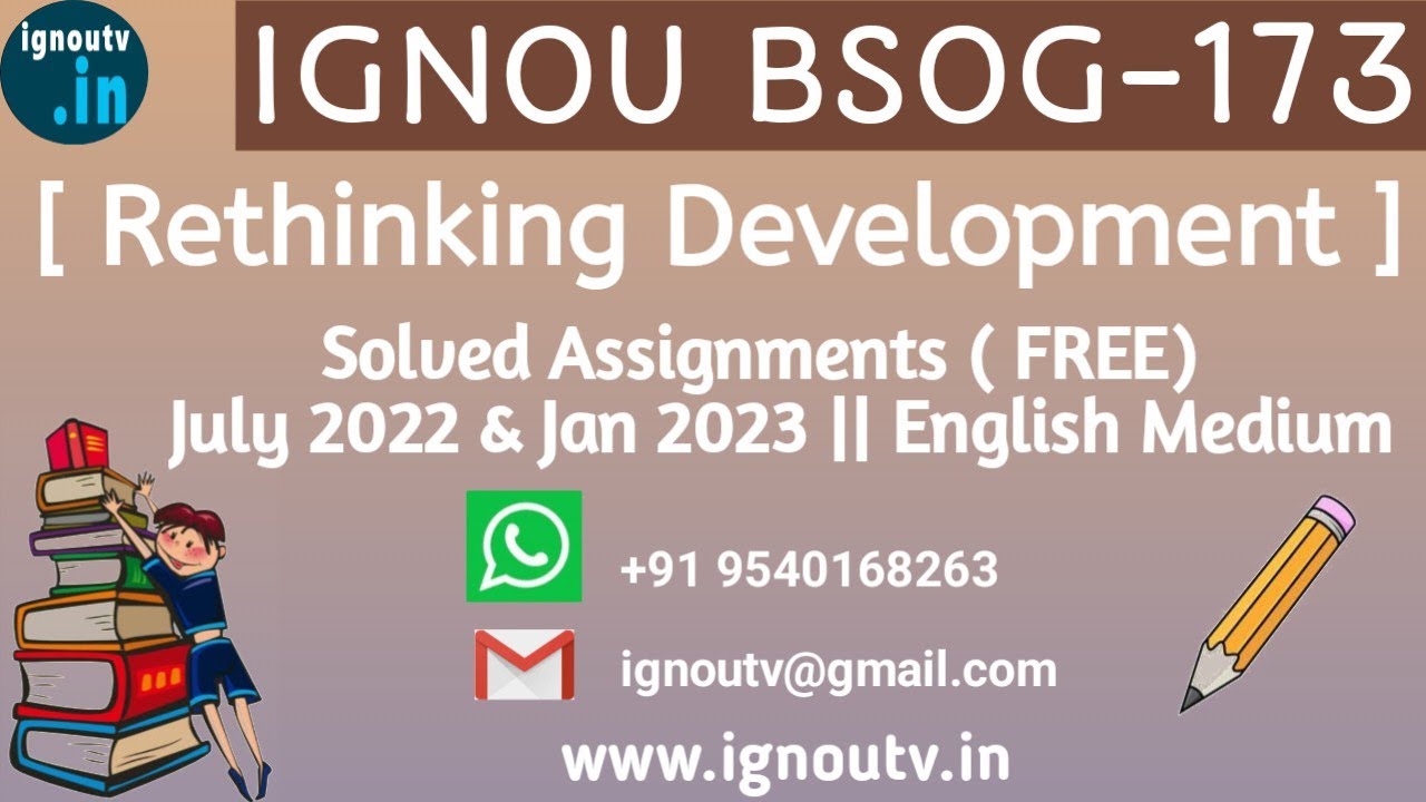 IGNOU BSOG-173 Solved Assignment July 2022 & Jan 2023 [FREE] || IGNOU BAG || IGNOU TV || IGNOU ||