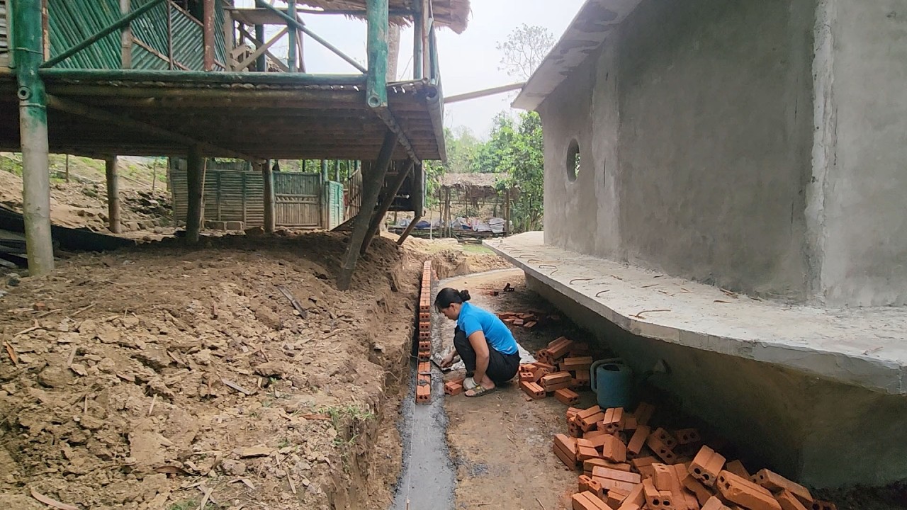 The girl's idea and plan was to build a fish pond around her dream house in the high mountains.