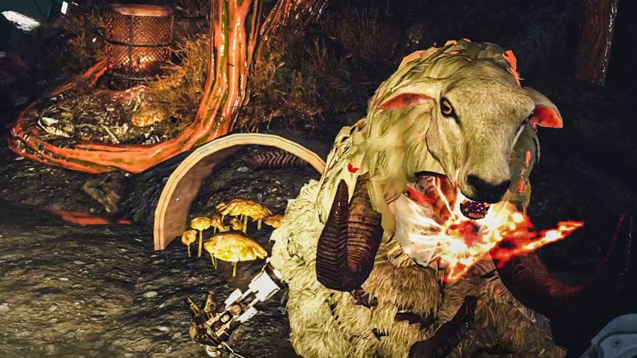 Sheepsquatch Imposterling Boss Fight (Fallout 76: Steel Reign) HD