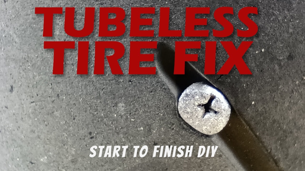How to Repair a Tubeless Tire From Start to Finish | DIY Tire Plug Repair (ASMR)