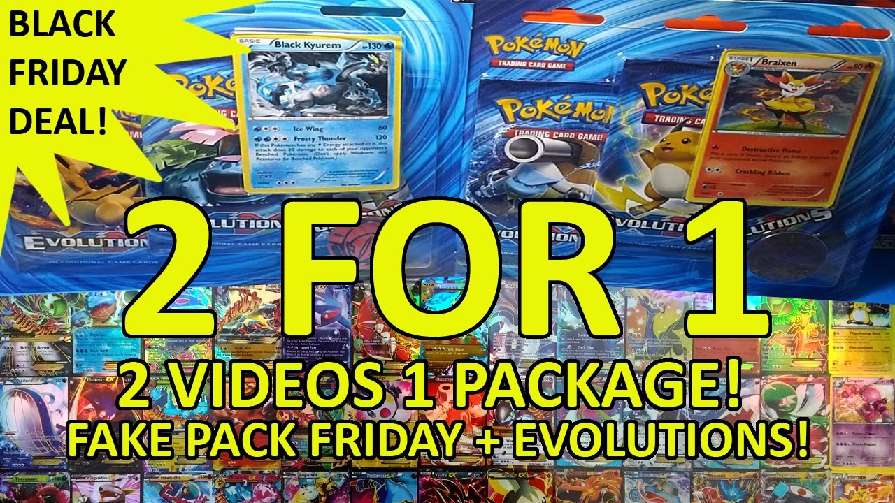FAKE PACK FRIDAY + POKEMON EVOLUTIONS BOOSTER PACK BLACK FRIDAY SPECIAL! POKEMON UNWRAPPED