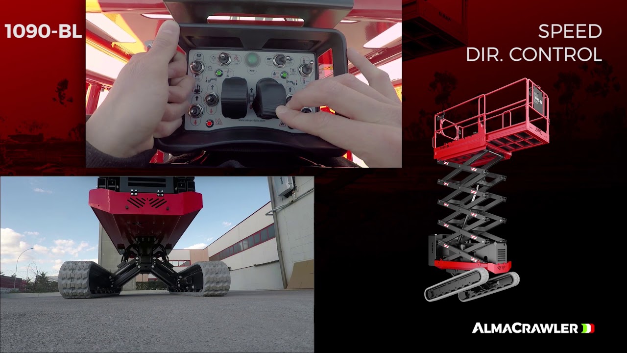 BIBI 1090-BL EVO - Tracked Scissor Lift -Operative controls