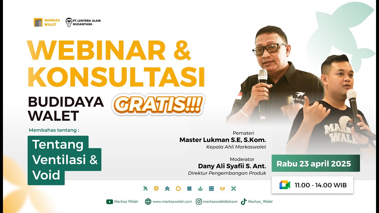 WEBINAR DAN KONSULTASI BUDIDAYA WALET | METODE PALING TEPAT CEK PROGRES
