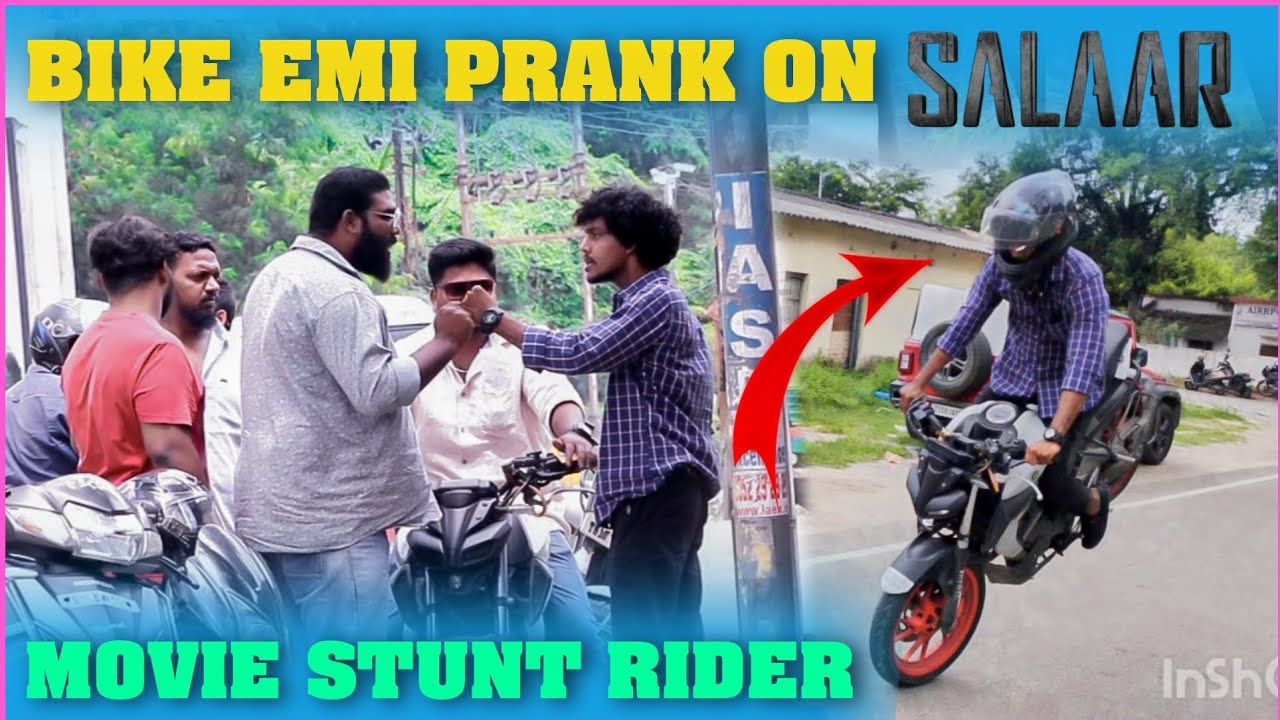 Bike EMI prank on Salaar movie stunt rider with movie villians ft @sashiyadavstunts| Pareshan Talks