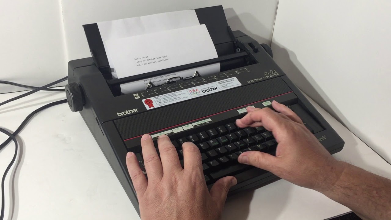 Brother Self Correcting AX-24 Portable Electric Typewriter Word Processor.