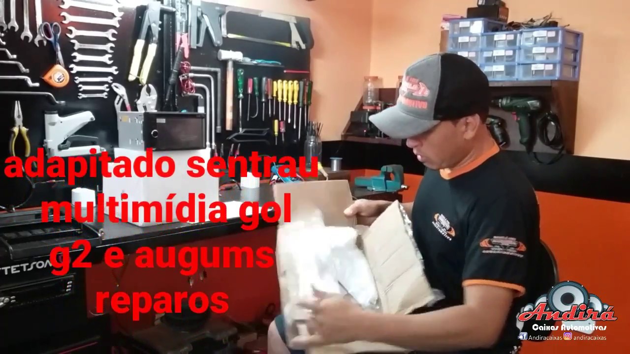 instalando central multimidia no painel do gol g2 e fazendo adapitação no painel