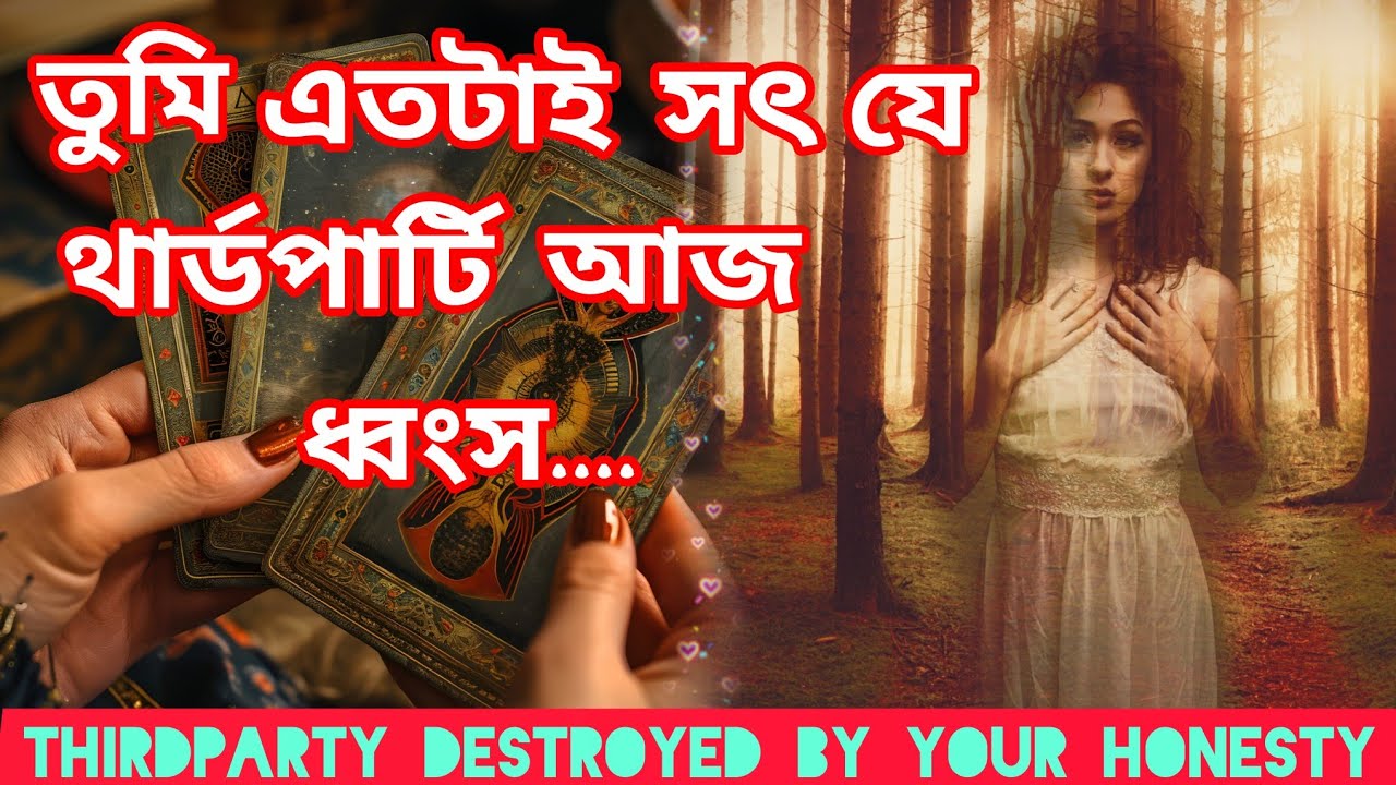 তোমার সততায় ধ্বংসের মুখে থার্ডপার্টি🔥 বাঁচতে মরিয়া চেষ্টা। Bengali Love Reading #tarotreading #tarot