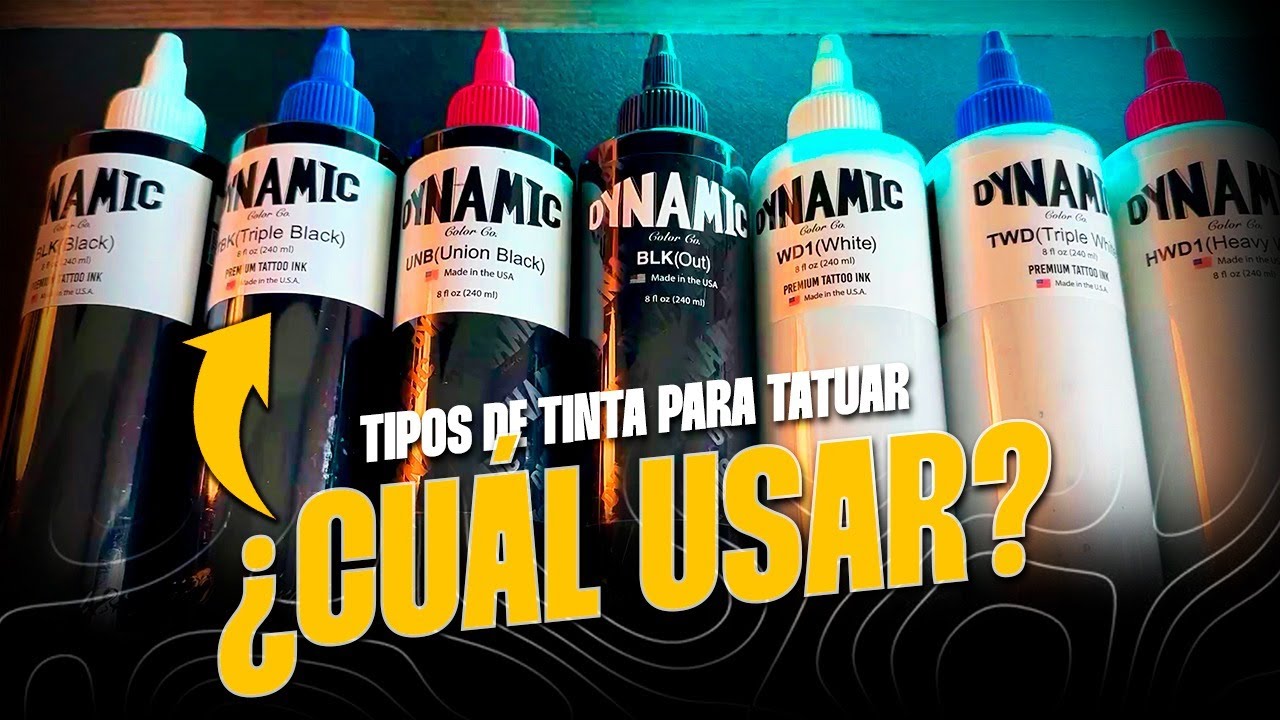 Que TINTA usar para TATUAR - Tatuajes Lineas, Relleno solido, sombras, Blackout