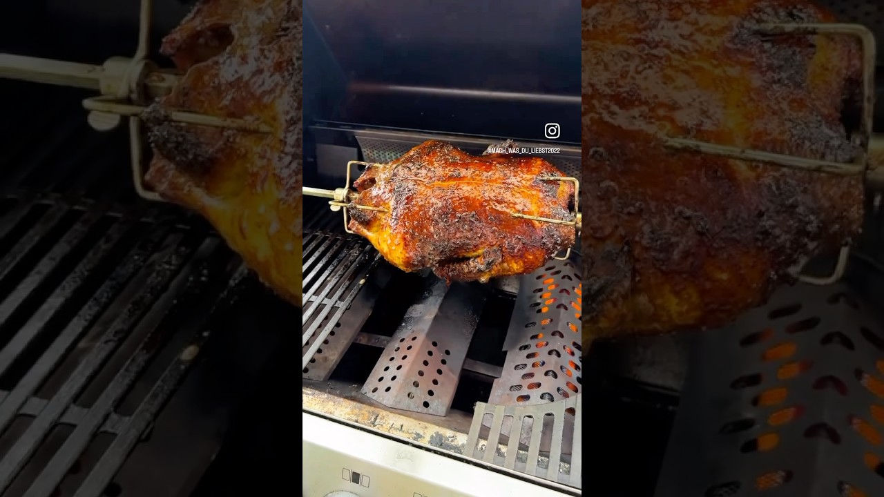 Утка запеченная на гриле 😋 Gegrillte Ente