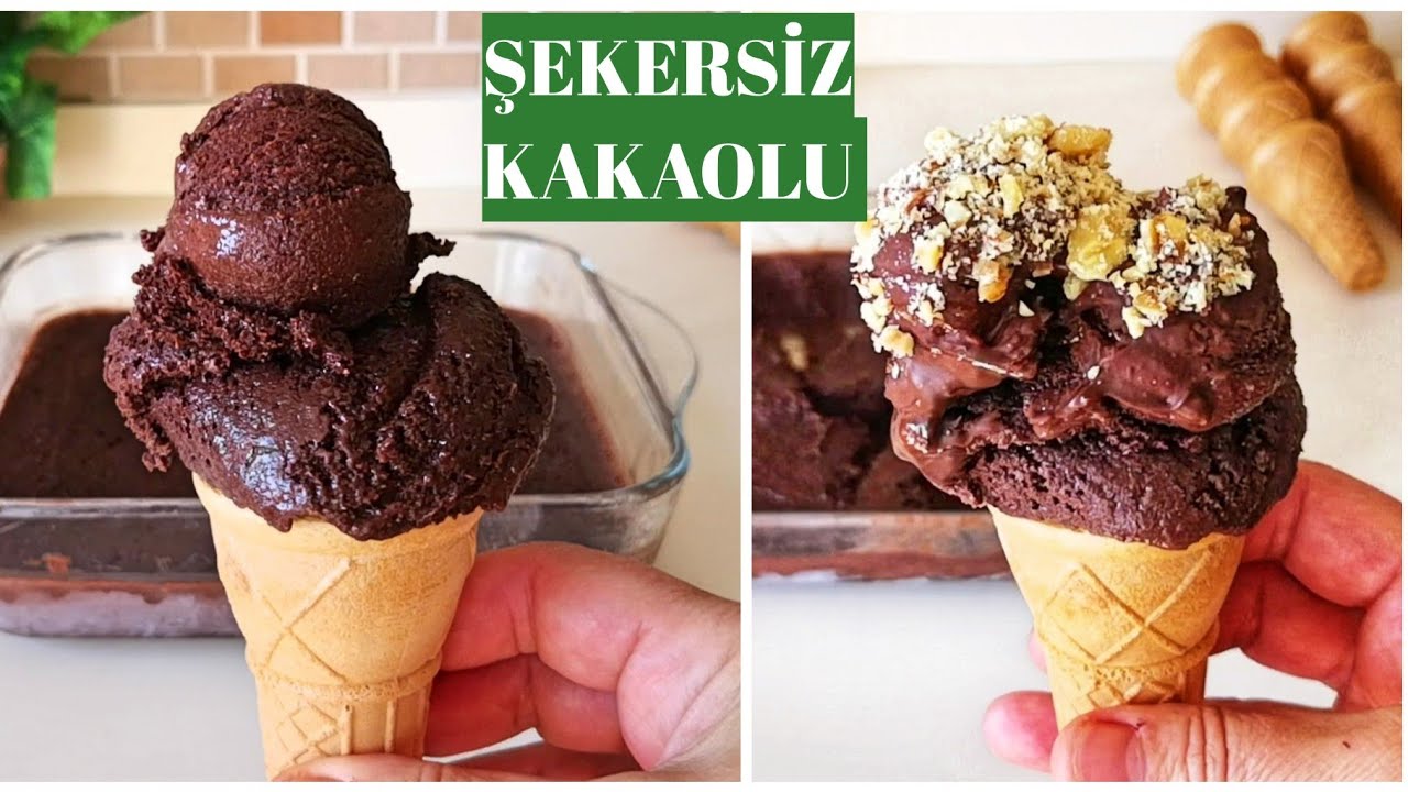 4 MALZEMELİ, KAKAOLU, ŞEKERSİZ DONDURMA🌺 ÇOK KOLAY ❗ICE CREAM WITH 4 INGREDIENTS, COCOA, SUGAR FREE