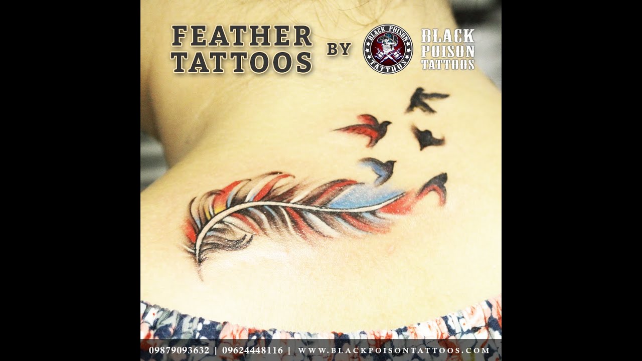 Amazing Feather Tattoos Inked By Black Poison Tattoos - India