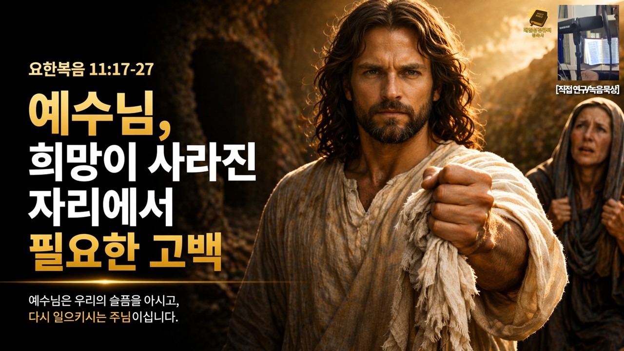 예수님, 희망이 사라진 자리에서 필요한 고백 | 요한복음 11:17-27 | 매일성경큐티