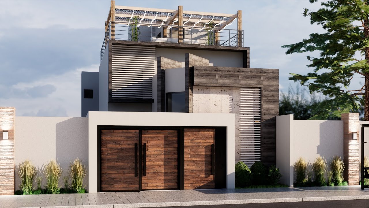 IMPONENTE Casa de 8X16 con ROOF GARDEN y Oficina