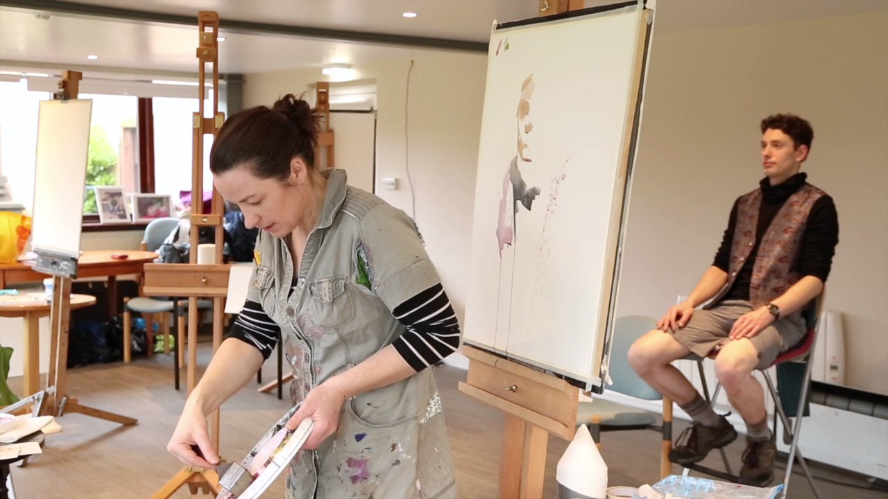 Watercolour portrait DEMO - Painting Douglas - Part 1