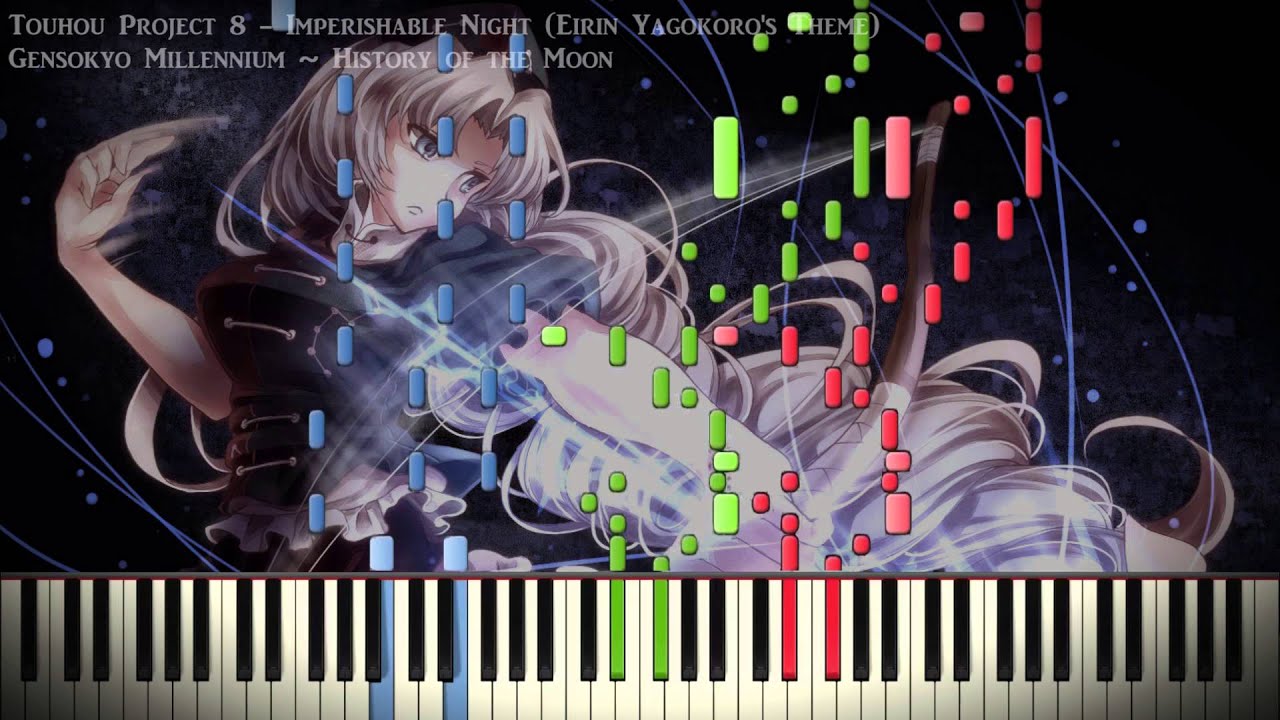 [Synthesia Piano] Touhou 8 - Gensokyo Millennium ~ History of the Moon - Duet