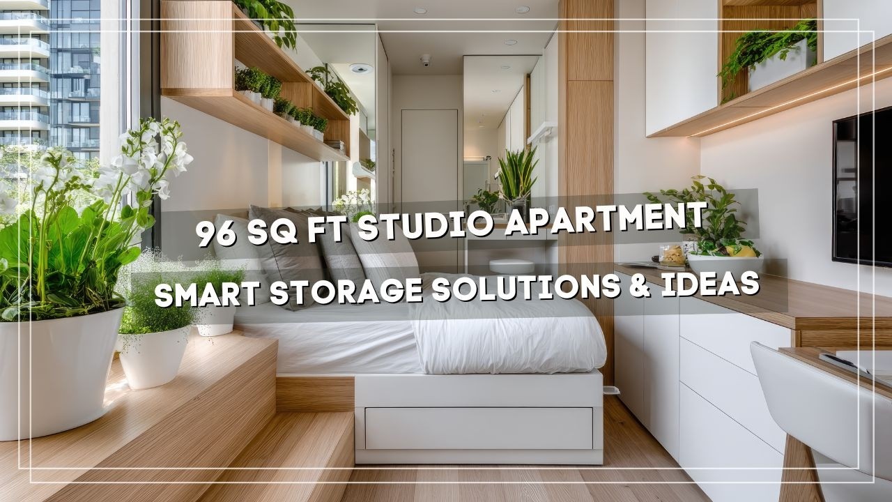 Идеальная квартира-студия площадью 96 кв. футов: продуманные решения и идеи для хранения вещей!