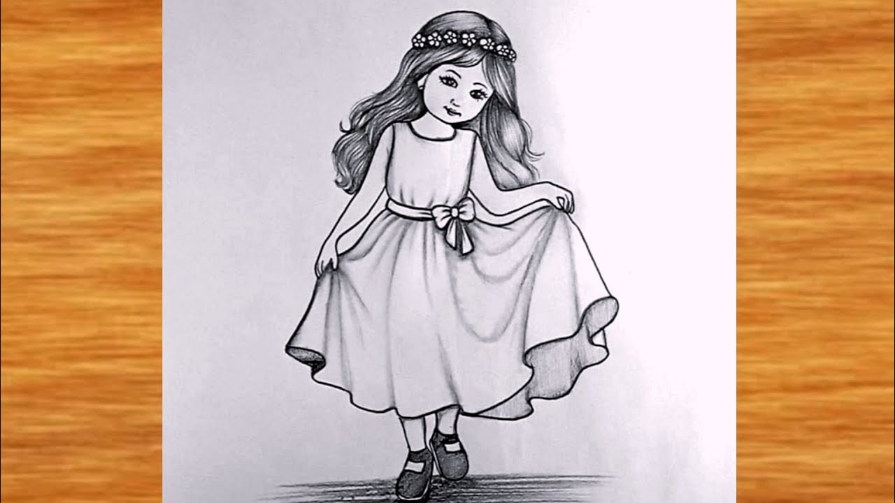 How to Draw A cute girl Drawing || pencil drawing girl || Drawing for beginners || girl Drawing easy