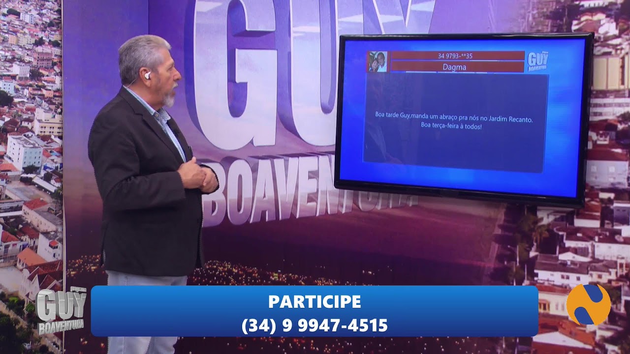 ASSISTA AO VIVO: 30 MINUTOS E PROGRAMA GUY BOAVENTURA