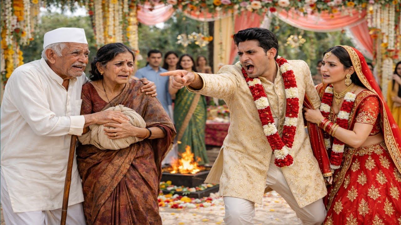बेटे ने शादी में आए बूढ़े माँ-बाप को धक्के देकर निकाला, नई बहू ने जो किया उसे देख सब रो पड़े