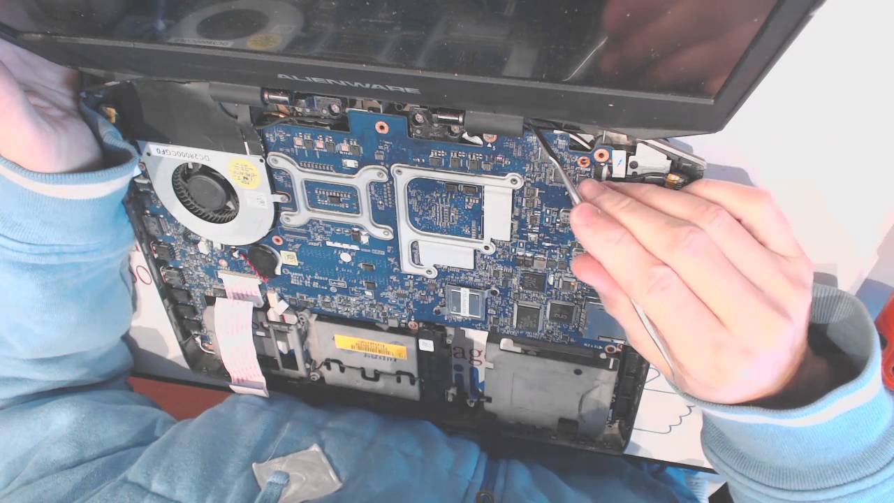 How to repair Alienware 14 m14x  p39g p39g001 when the blue light goes out on power adapter