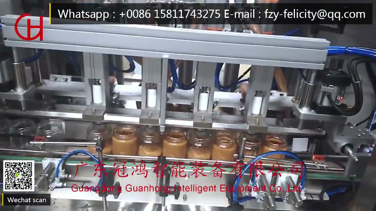 Ginger, garlic and chili sauce bottle washing, filling, vacuum capping and labeling production line