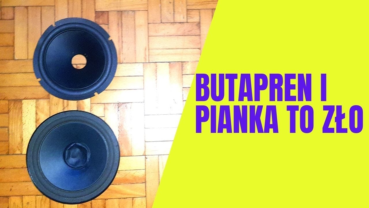NIE KLEJCIE ZAWIESZENIA DO MEMBRANY NA BUTAPREN PRZYKŁAD GŁOŚNIKA ŹLE NAPRAWIONEGO