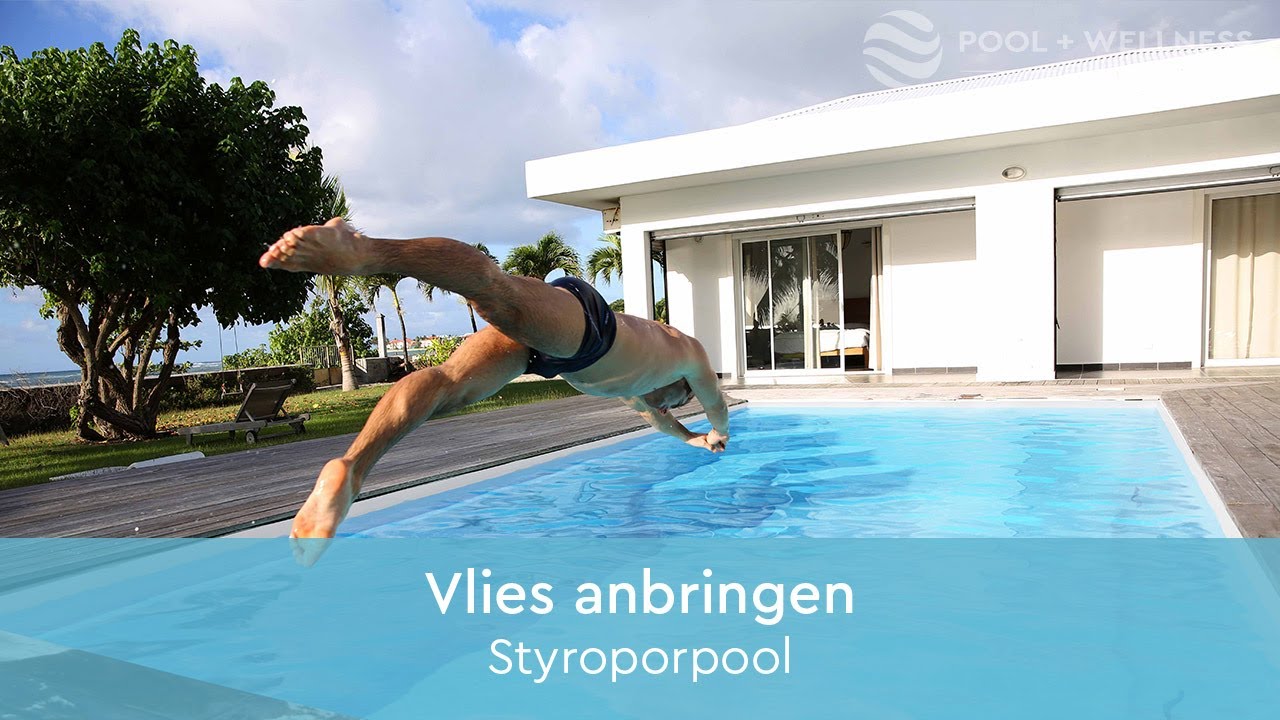 Vlies beim Styroporpool anbringen
