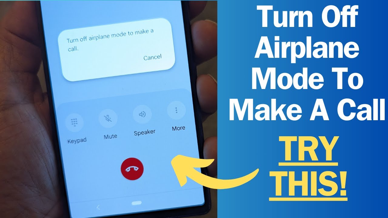 Turn Off Airplane Mode To Make A Call - Try This After Cleaning Sim