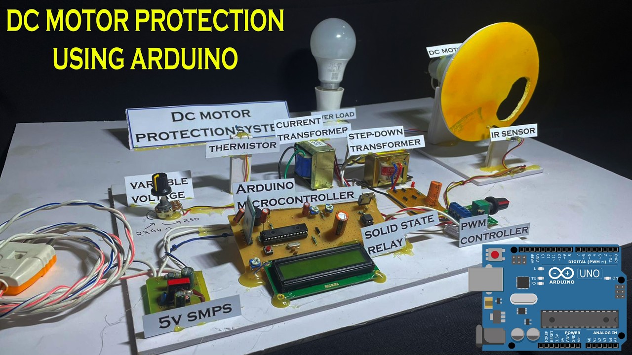 DC Motor protection using Arduino ! Best electrical engineering project on Motor protection