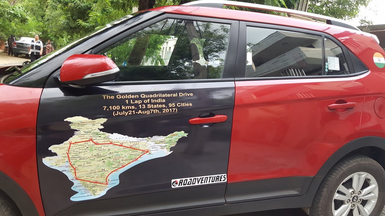 GOLDEN QUADRILATERAL DRIVE | 1 LAP OF INDIA | 7100 KMS | 13 STATES | 95 CITIES