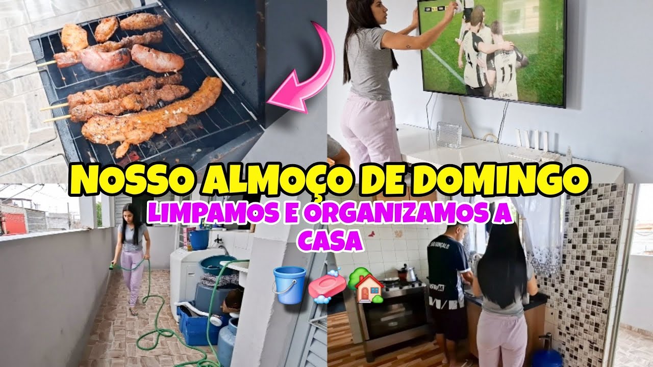 LIMPAMOS E ORGANIZAMOS A CASA 🏡 | ALMOÇO DE DOMINGO❤️ ROTINA DE DOMINGO 👨‍👩‍👦