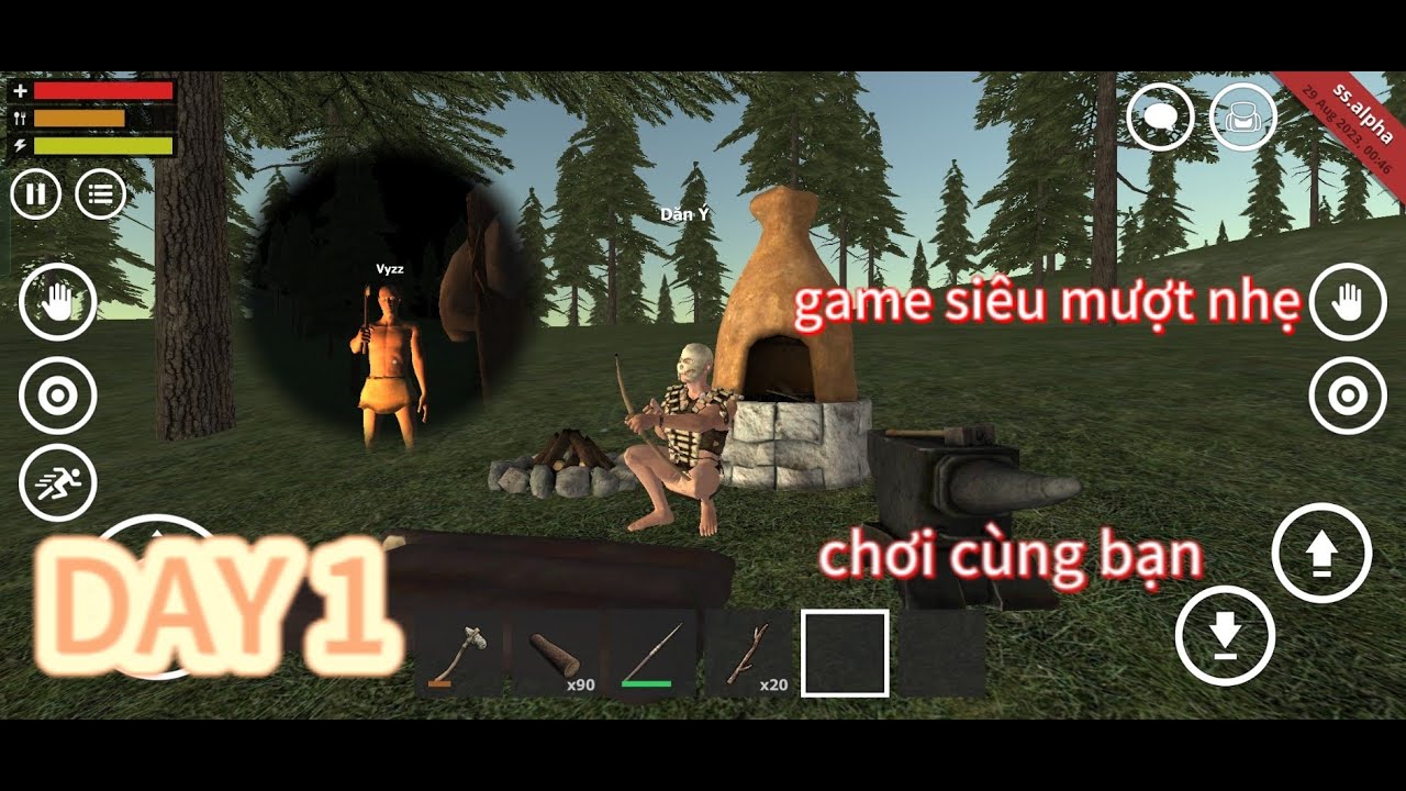 survival simulator- DAY 1, cách sinh tồn và cách chế tạo độ_YXM Gaming