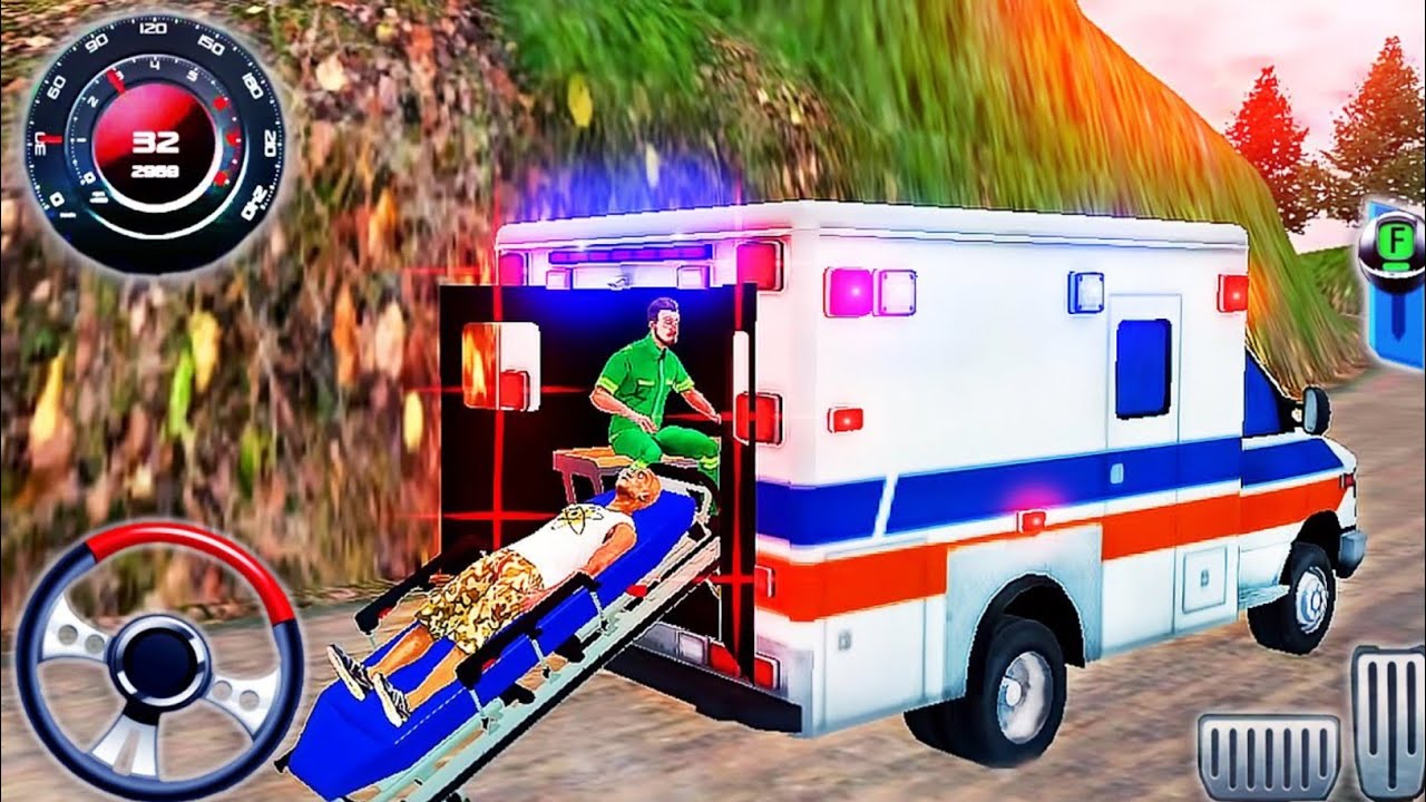 Ambulance Van Emergency Driving 2023 - 911 Helicopter Rescue  Simulator - Android GamePlay