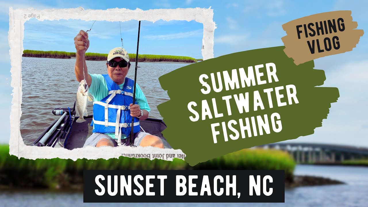 Croaker Fishing in Sunset Beach, NC - Summer Saltwater Creek Fishing from a Jon Boat