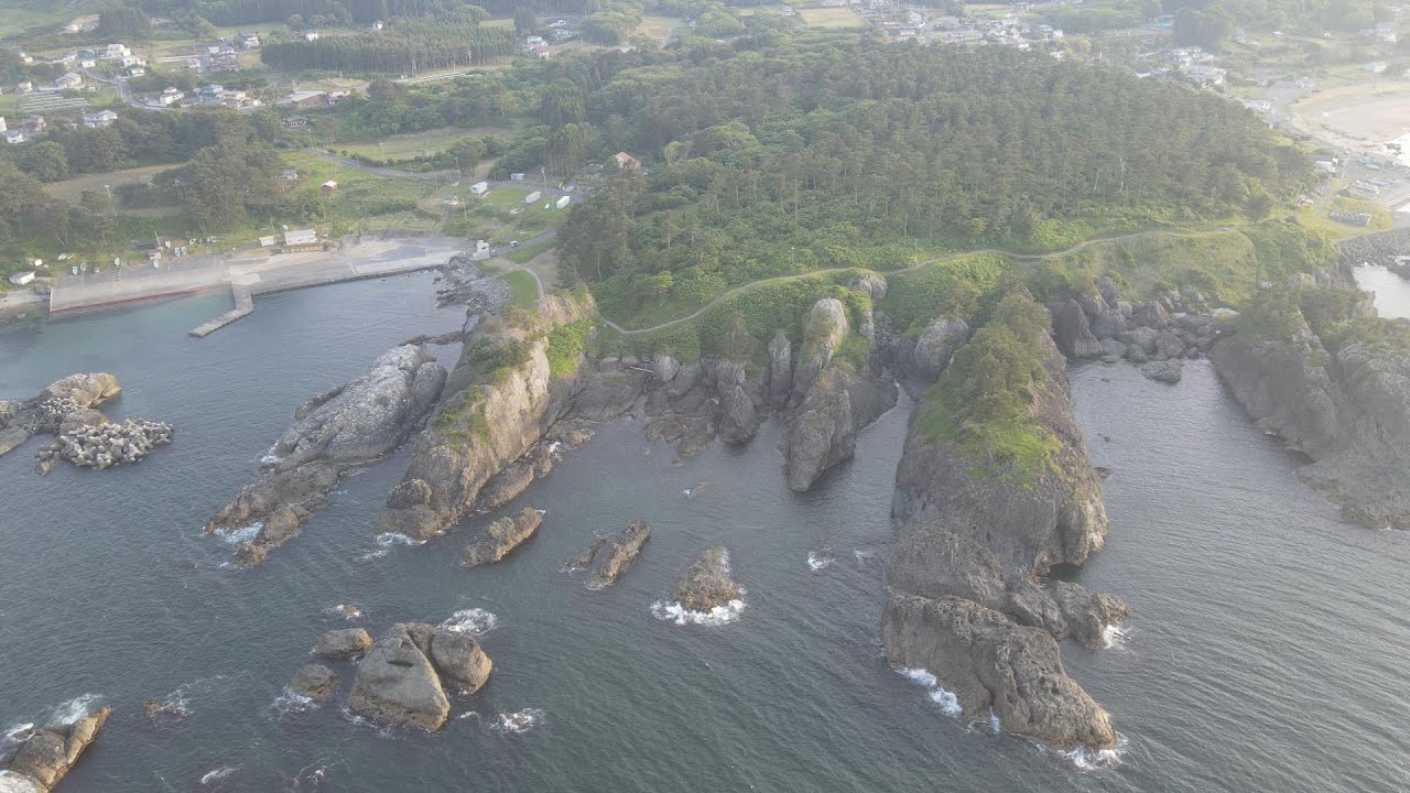 青森県八戸市　深久保漁港で空撮！