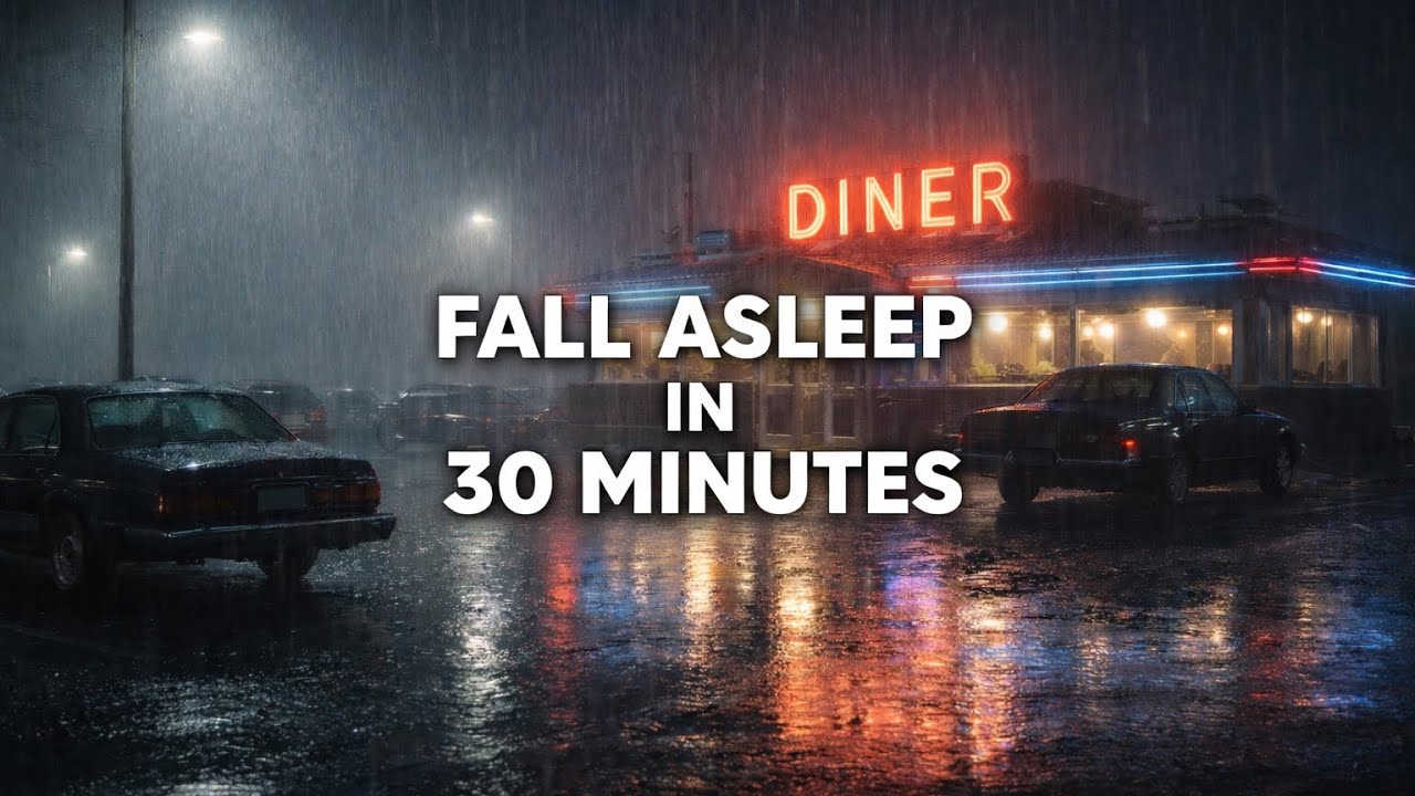 Fall Asleep in 30 Minutes 🌧️ (Rainy Diner Ambience POV)