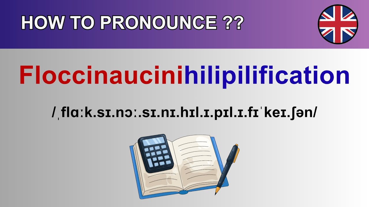 Как правильно произносить Floccinaucinihilipilification #learnenglish #english