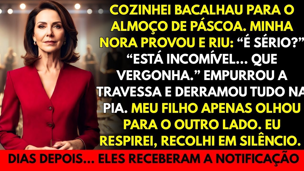 Minha nora cuspiu meu bacalhau:“Está incomível!” e jogou fora…Eu fiquei quieta.Dias depois eles...