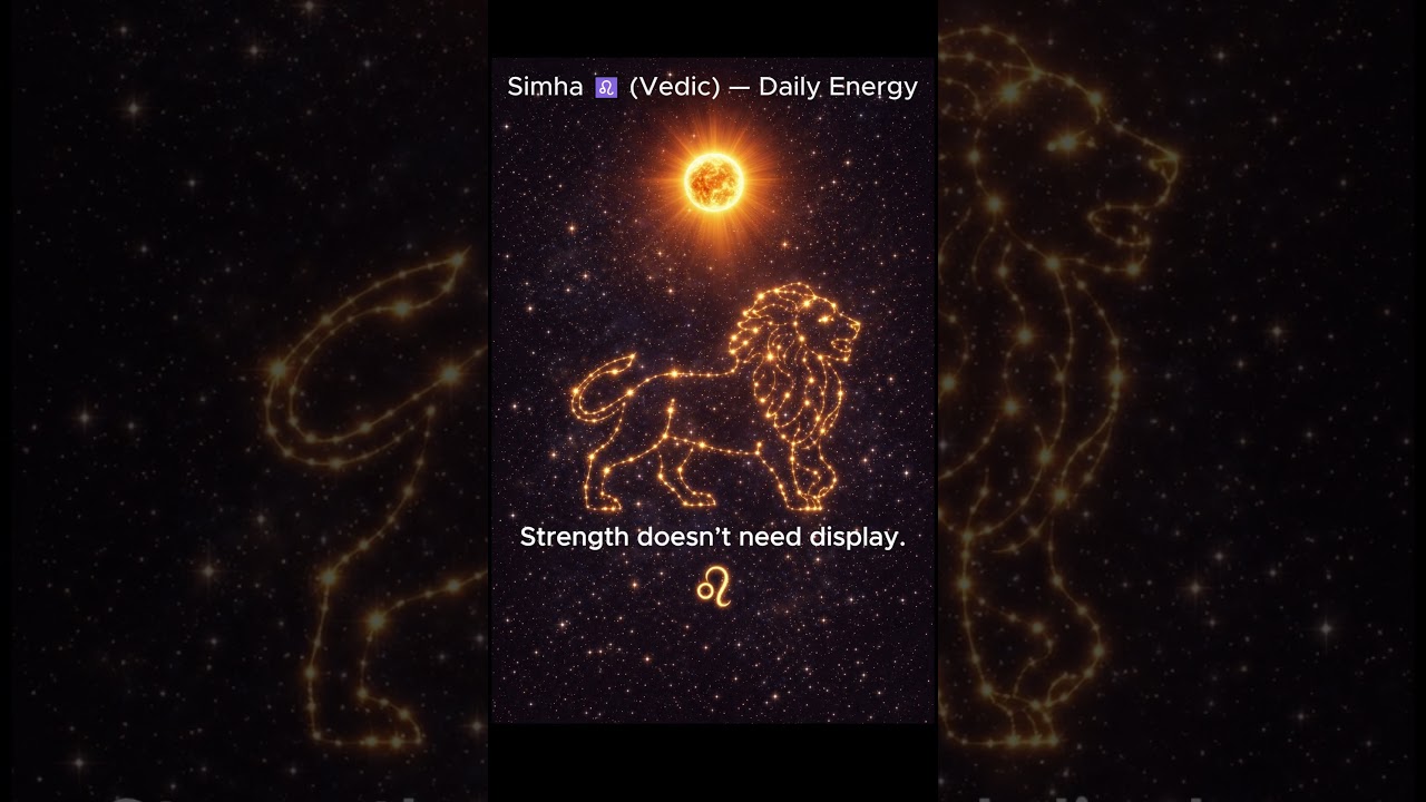 Simha ♌ (Vedic) &mdash; Daily Energy #Simha #Leo #VedicAstrology #DailyEnergy #BriefAwaken
